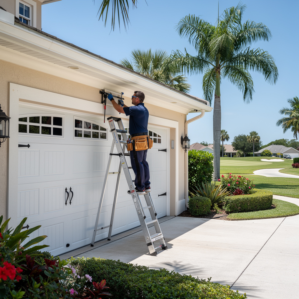 Garage door repair in Jacaranda, Plantation FL